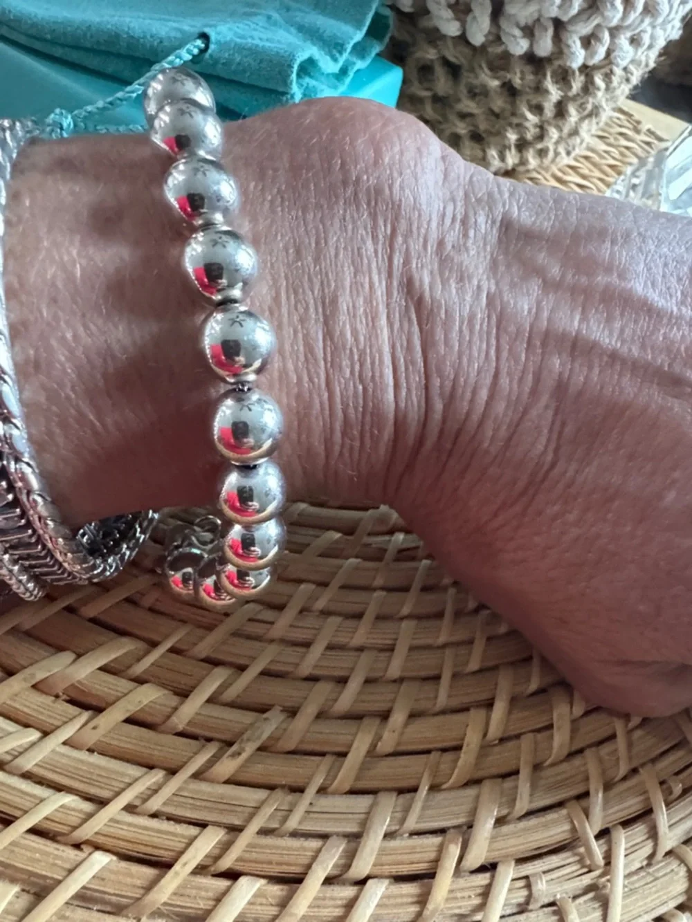 TIFFANY & CO CLASSIC 10MM BEADED BALL BRACELET - Picture 10 of 16